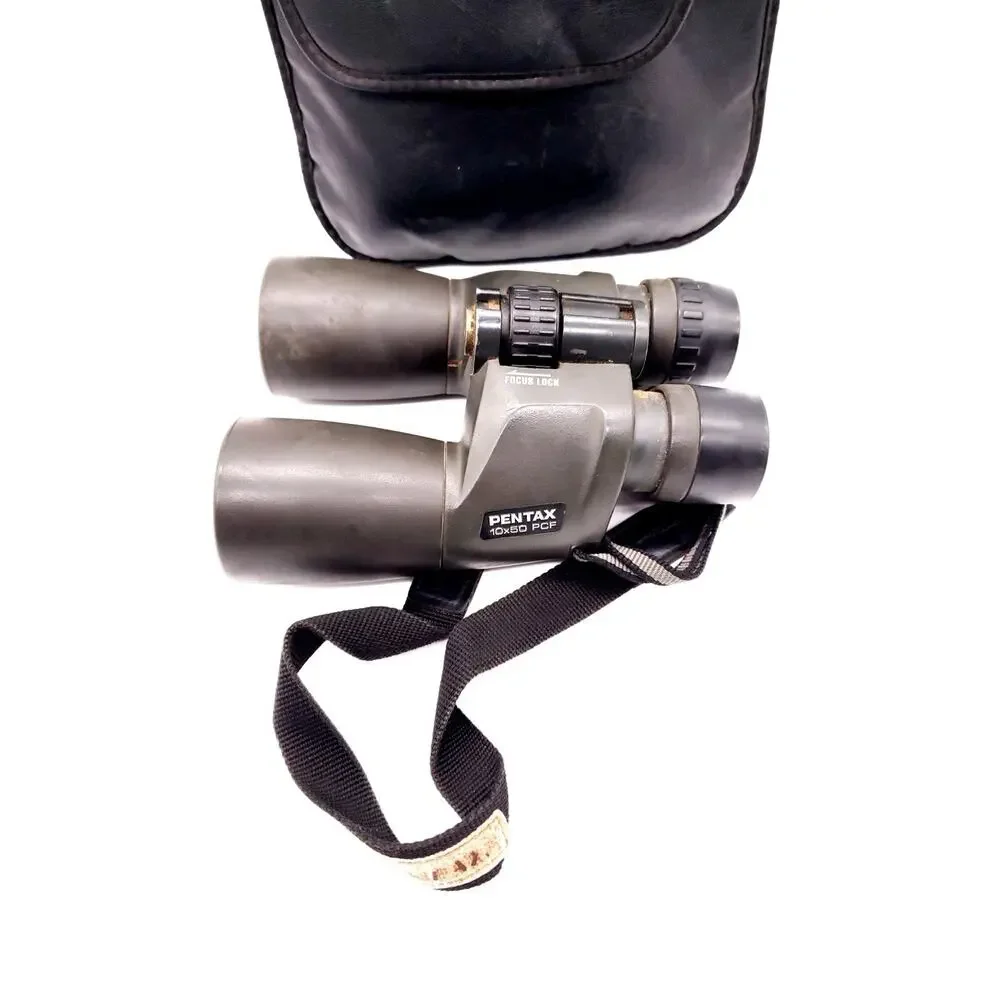 VTG Pentax 10X50 PCF Binoculars Asahi Opt Co W/ Case Japan 6.5 Degree W/ Bag